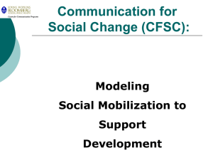 Modeling Social Mobilization to Support Development