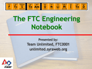 FTC Engineering Notebook - Home of Team Unlimited