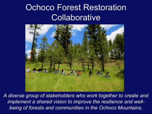 Ochoco Forest Restoration Collaborative presentation