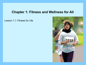 Lesson 1.1: Fitness for Life