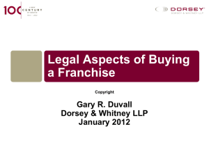Legal Aspects Buying A Franchise