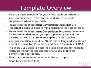 SWS Investment Competition Template