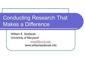 Conducting Research That Makes a Difference