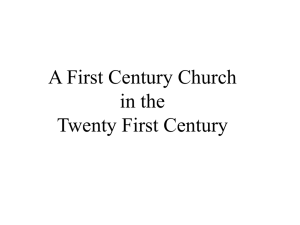 First Century Church Powerpoint