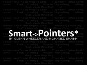An Example of Smart Pointers