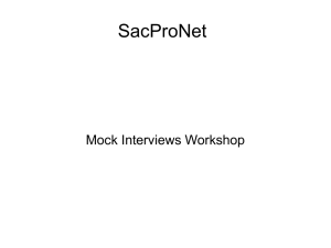 SPN Mock Interview Work Shop