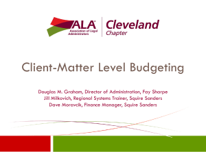 Client-Matter Level Budgeting