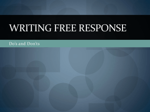 Writing Free Response