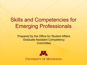 Graduate Assistant Competencies Committee Presentation