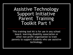 Assistive Technology Support Volunteer Training Toolkit
