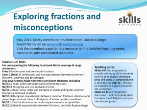 E3-L2 Fractions and misconceptions