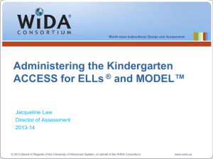 Administering Kindergarten ACCESS for ELLs