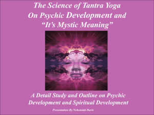 The Science of Tantra Yoga On Psychic Development and “It`s
