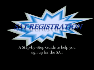 SAT Registration - Vanguard High School