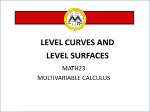 L7 Level Curves and Surfaces