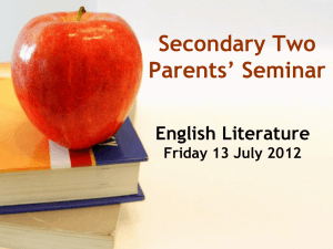 English and Literature - Bedok View Secondary School