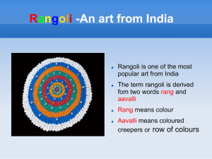 Rangoli -An art from India