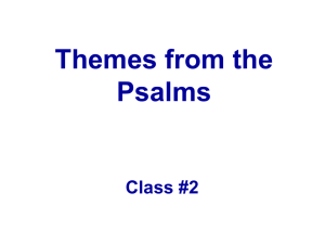 Psalms Class 2