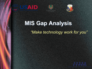 MIS Gap Analysis