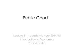 11. Public goods