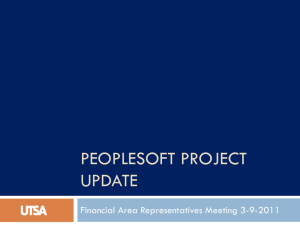 PeopleSoft Project update