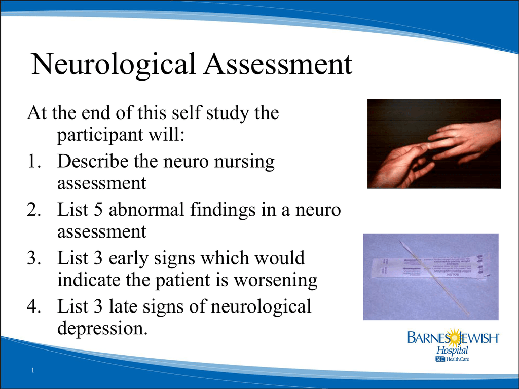 neurological assessment assignment