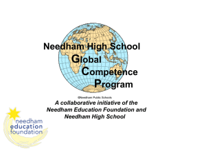 Needham High School Global Competence Program