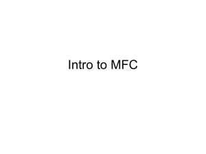 Event Driven Programming 1 - Creating an MFC Project Presentation