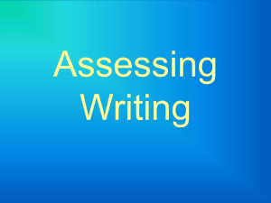 Assessing Writing - Ealing Grid for Learning
