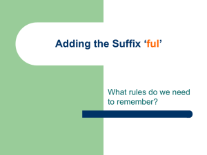 Adding the Suffix `ful`