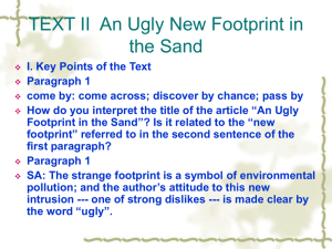 Unit 2 Text II An Ugly New Footprint in the Sand