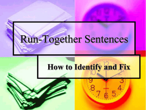 Example of run-together sentences