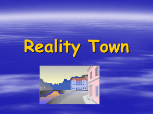 Reality Town Volunteer Presentation