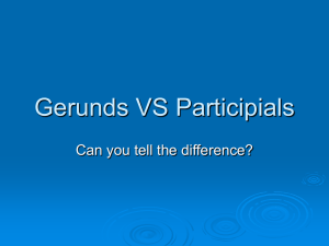 Gerund and Participle Phrases Game