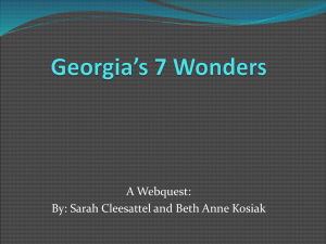 the 7 Wonders of Georgia Webquest