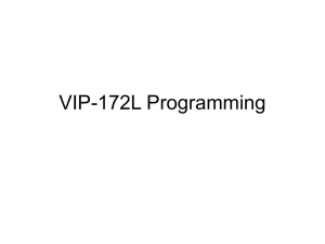 VIP-172L Programming