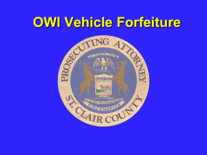 OWI Vehicle Forfeiture