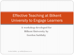 Effective Teaching at Bilkent University