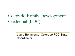 Colorado Family Development Credential (FDC)