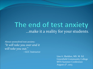 The end of test anxiety - Greenfield Community College