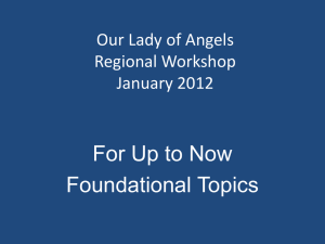 PPT - Our Lady of the Angels Region