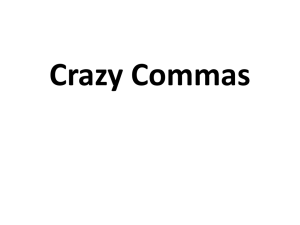 Crazy Commas - Maps (and memories)