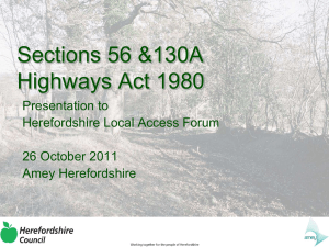 Modification Orders - Herefordshire Council