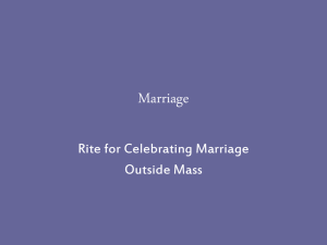 Marriage - Rite -Details - cscfrs