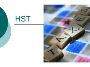 Accounting for HST