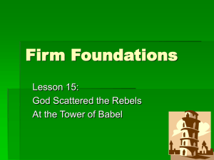 Lesson 15: God scattered the rebels at the tower of Babel