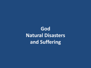 God Natural Disasters and Suffering