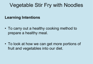 Vegetable Stir Fry with Noodles