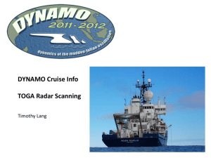 TOGA Radar Scanning for DYNAMO