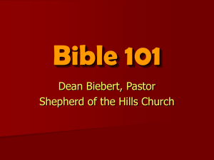 Bible 101 - Lesson 6